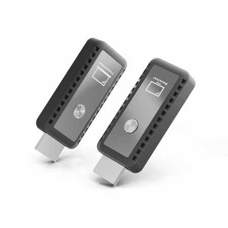 Aneken Wireless HDMI Transmitter and Receiver, Plug & Play Portable Wireless HDMI, 4K Wireless HDMI Support 2.4/5.8Ghz 100Ft, for Laptop/Pc/Tv Box/Camera/Projector (Black)