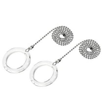 Uxcell 20 inch Nickel Finish Fan Light Lighting Accessories Pull Chain 50mm Clear Crystal Circle Pendant 2Pcs