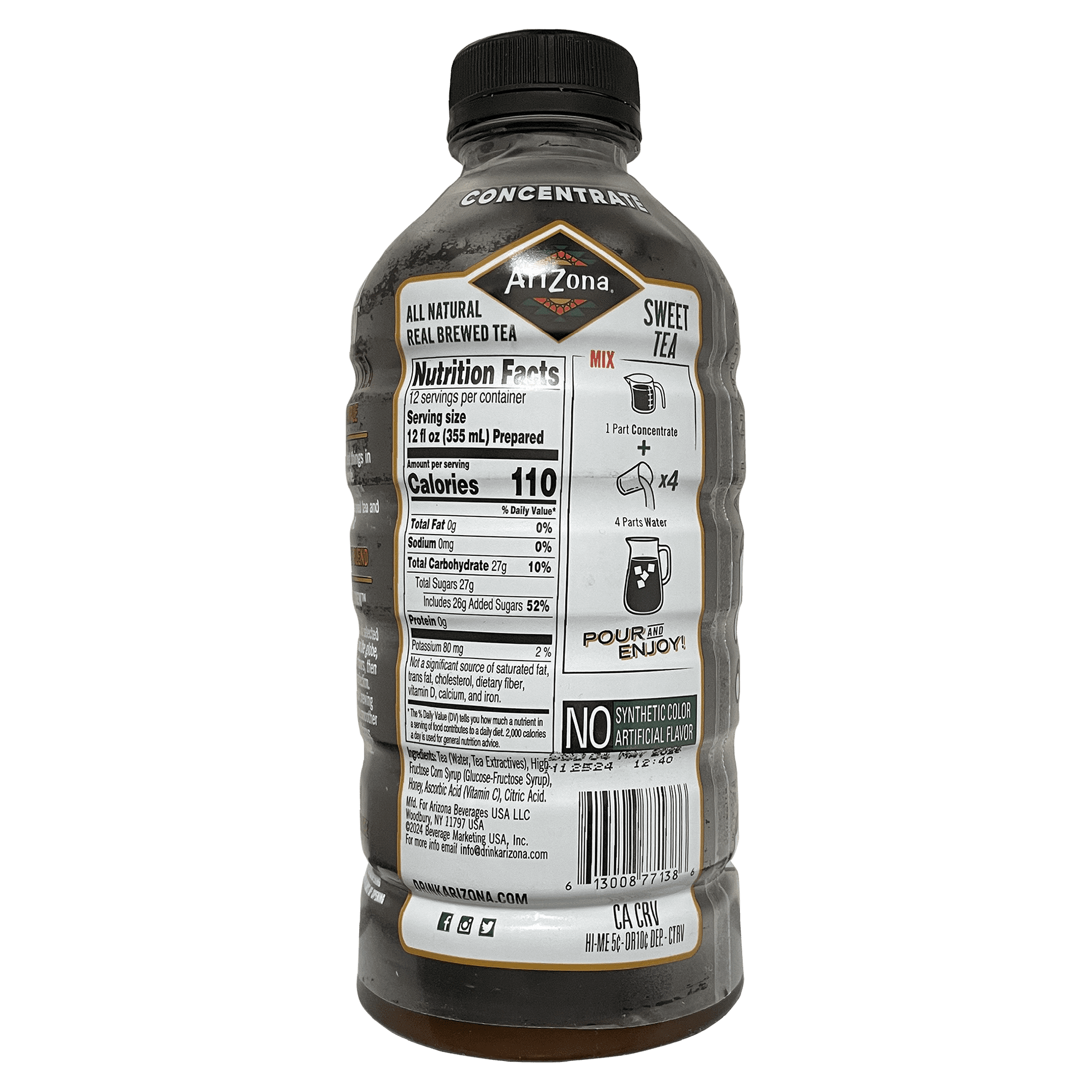 (3 pack) AriZona Cold Brew Concentrate Sweet Tea 28oz
