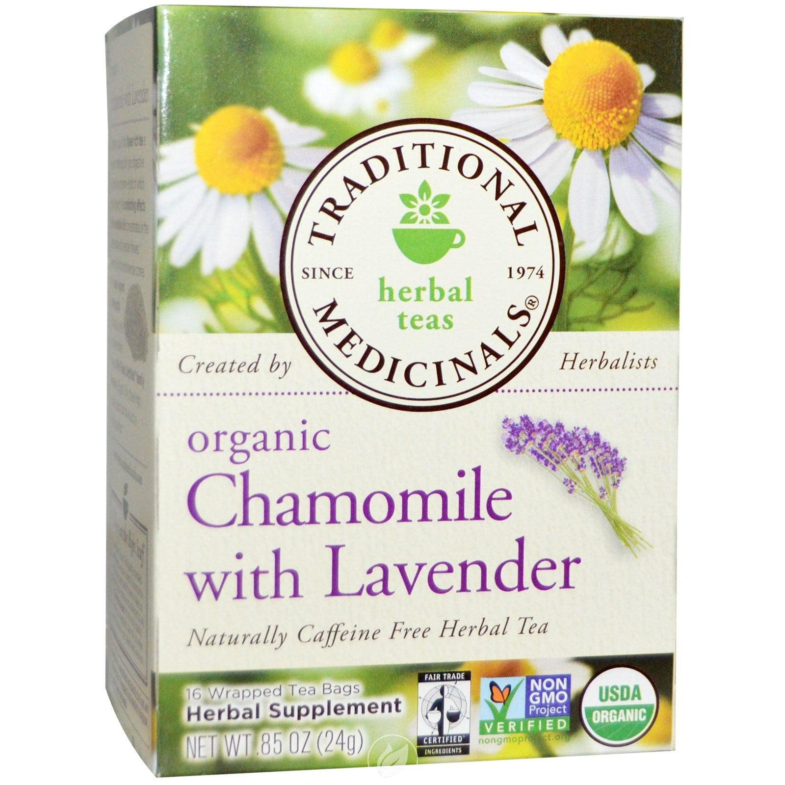 Traditional Medicinals Teas Organic Chamomile w/Lavender Tea 16 Bag