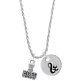 thumbnail image 1 of Delight Jewelry Silvertone HOPE Stamp Silvertone Script Initial Disc - & - Charm Necklace, 20"+3", 1 of 4