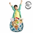 thumbnail image 3 of Oriental Storage Toy Bag Chair, Middle Eastern Swirled Lines with Influences Exotic Motifs, Stuffed Animal Organizer Washable Bag, Small Size, Violet Blue Coconut, by Ambesonne, 3 of 3