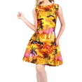 thumbnail image 4 of HAPPY BAY Women's Beachwear Swimsuit Coverups Summer Swim Beach Dress Cover ups for Swimwear Loose Casual Bathing Suit 0-2 Orange, Palm Tree Beach Hibiscus, 4 of 5