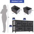 thumbnail image 6 of ModFusion Fabric 5-Drawer Dresser Storage Organizer with Easy Assembly, Black Finish, for Adults and Teens Bedroom, 6 of 9