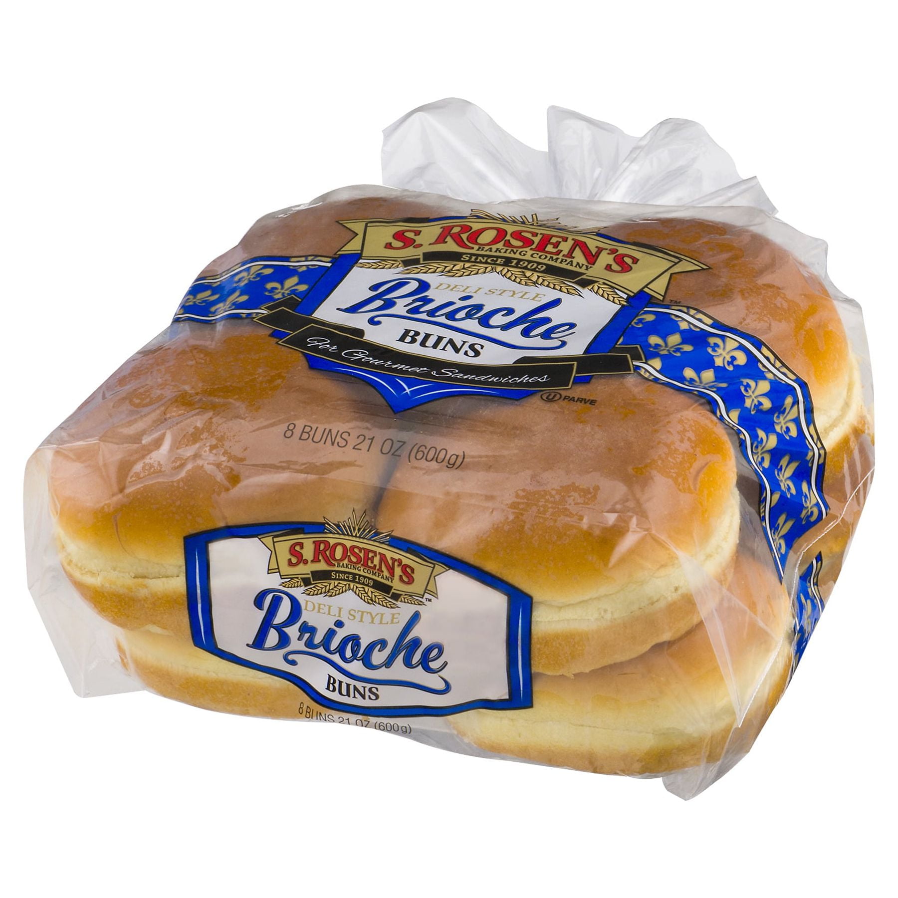 S. Rosen's Brioche Fresh Buns, 8 Count Package, 21 oz.