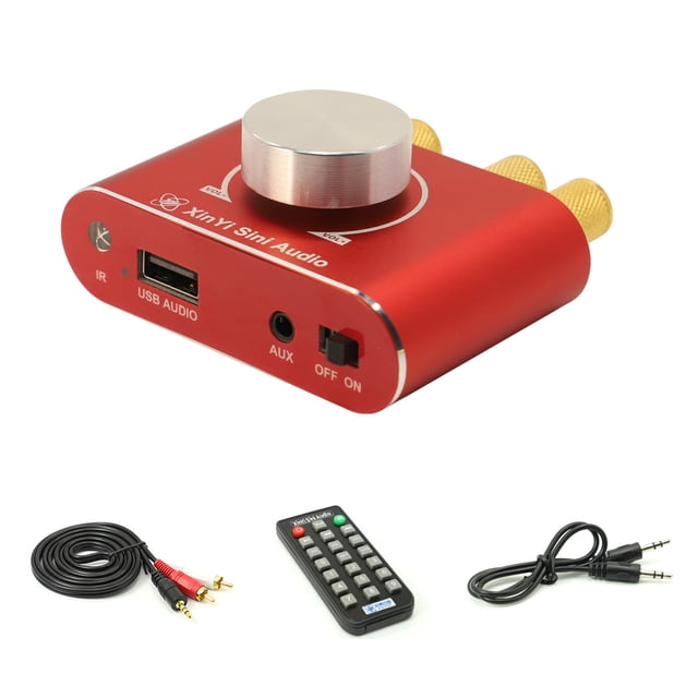 Riwcyla X15H 15W Stereo Amplifier Board 12/24V Speaker Audio Amplifier BT 3.5mm AUX USB U,disk Input Amplification Module Support Sinilink APP and Remote Controller Control