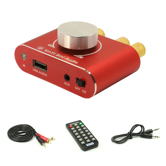 Riwcyla X15H 15W Stereo Amplifier Board 12/24V Speaker Audio Amplifier BT 3.5mm AUX USB U,disk Input Amplification Module Support Sinilink APP and Remote Controller Control