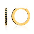 thumbnail image 2 of KISPER 18K Gold Plated Cubic Zirconia Cuff Earrings Huggie Hoop, 2 of 9