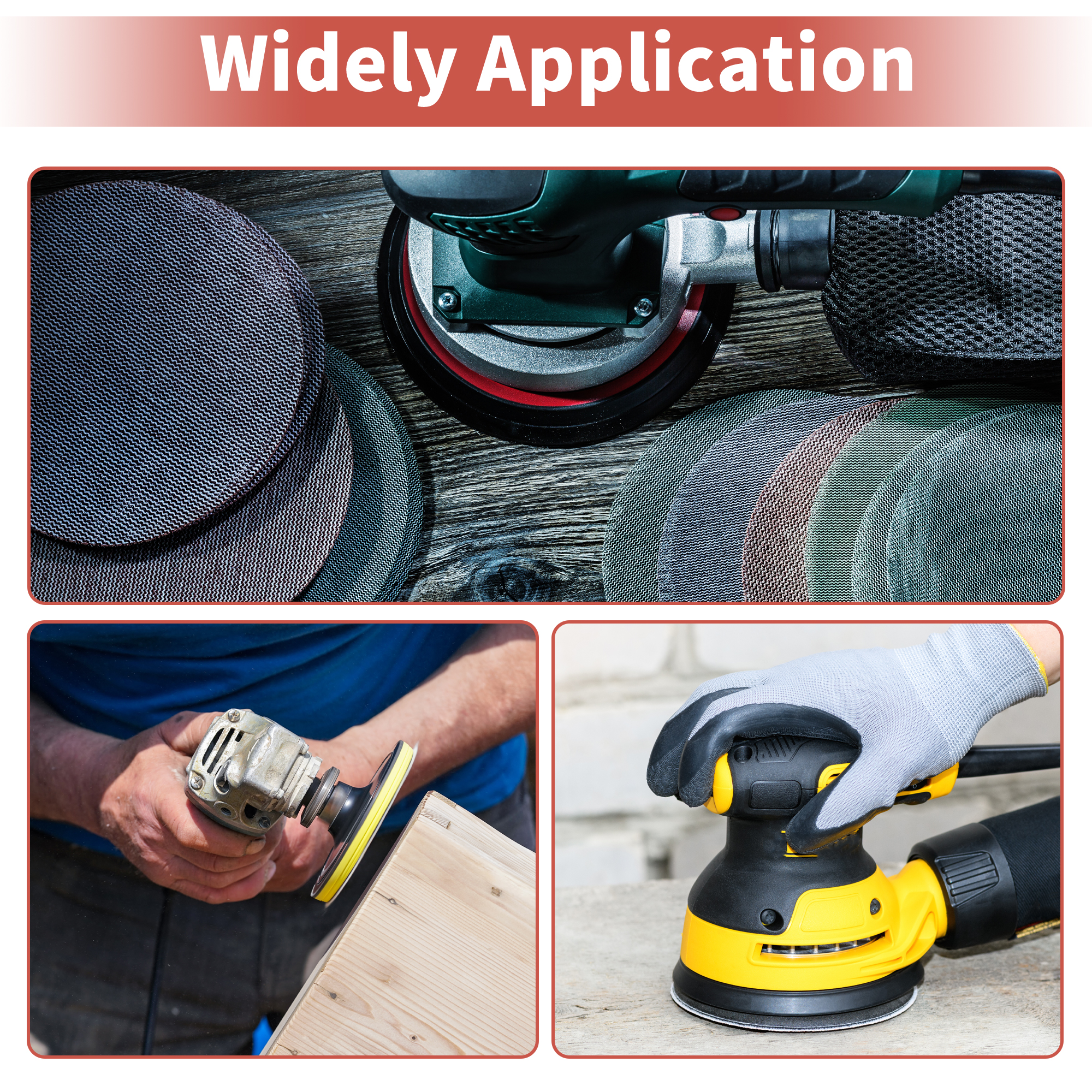 Unique Bargains 12 Inch Sanding Discs Round Hook and Loop Sandpaper 10 PCS 150 Grit