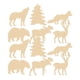 thumbnail image 2 of Adornos de madera de 30 piezas adornos de animales de bosque salvaje, 2 of 7