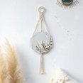thumbnail image 4 of Macrame Wall Hanging Mirror Boho Geometric Decorative Mirror for Apartment Living Room Bedroom Dorm, 4 of 5