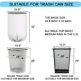 15 Gallon Black Trash Bags, 22 Micron Thick Tall Garbage Bags for
