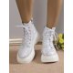 thumbnail image 3 of opean And American Style Minimalist Fashionable Autumn & Winter Chunky Heel Ankle Boots For Women, Motorcycle Boots, 3 of 4