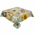thumbnail image 2 of Sunflower Bee Tablecloth Square Table Cloth 60x60 , Waterproof Tablecloth Outdoor Table Cloth, Vintage Summer Botanical Farmhouse Washable Table Cover for Kitchen Dining Party, 2 of 8