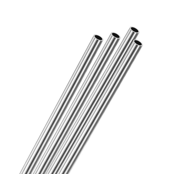 4-Pack 250mm 304 Stainless Steel Tube, 6mm OD 0.4mm Wall Thickness Seamless Stainless Steel Tubing, Metal Straight Pipe [0.24x0.02x10IN]