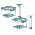 thumbnail image 1 of Oleegame 2PC Produce Storage Qianha Mall Vacuum Seal Containers Food Fresh %26 Container For Vacuum Seal Vacuum Container With Handhe Green, 1 of 6