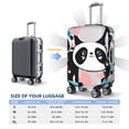 thumbnail image 6 of Kdxio Panda Cute Pink Hearts Pattern Luggage Cover for Travel,Elastic and Durable,Fits 18-32 Inch,Anti-Scratch Suitcase Protector, 6 of 9