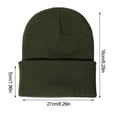 thumbnail image 3 of Minnieouse Gorros Beanie Gorros de punto Unisex Skullcap manga hilo multifuncional a prueba de viento accesorios para el cabello para deportes al aire libre Sombreros ejercito verde Minnieouse AP010147-27, 3 of 5
