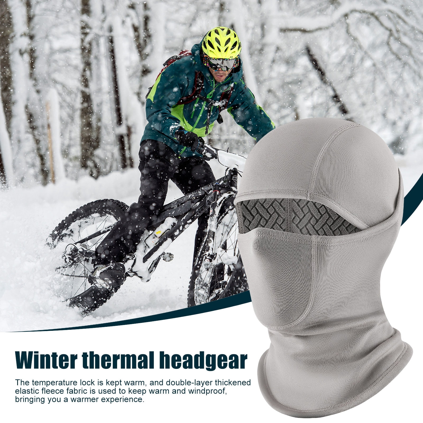 ievspot Cold Weather Balaclava Ski Face Cushion Winter Thermal Balaclava Fleece Warm Outdoor Sports Gear for Snowboard Motorcycle