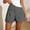 Gray, variant on Women's Solid High Waist Pleated Shorts with Belt and Pockets, Elastic Casual Summer Style