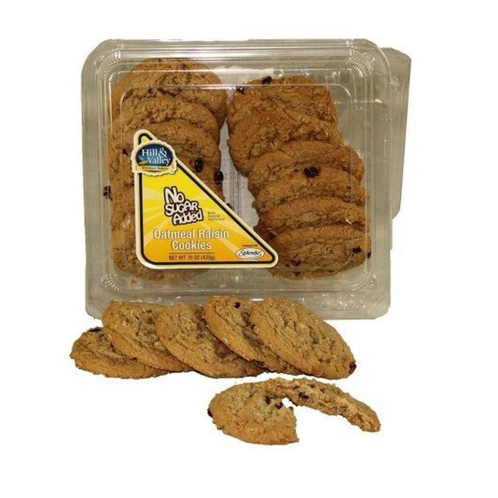 Hill & Valley Cookie No Sugar Added Oatmeal Raisin 15oz (PACK OF 8)