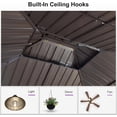 thumbnail image 3 of PURPLE LEAF 12’ X 14’ Outdoor Patio Hardtop Gazebo Metal Frame Galvanized Steel Double Roof with Curtains and Nettings for Backyard Desk Bronze, 3 of 9