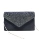 thumbnail image 1 of Bolso tipo sobre Qarigey para mujer Azul oscuro Rectangular portátil de mano de fiesta de negocios, 1 of 6
