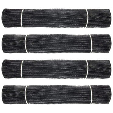 400 Pieces Pipe Cleaners Black Chenille Stem for DIY Art Craft Decorations (6mm x 12 Inch)