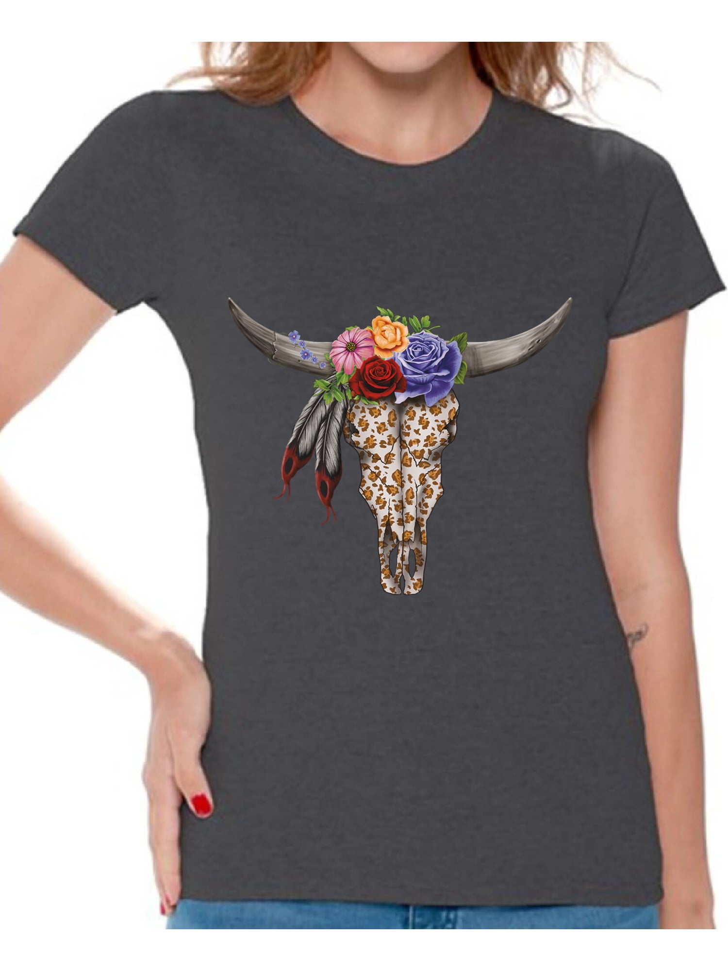 cow skull t shirt