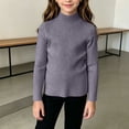thumbnail image 4 of Ashirexll Girls Long Sleeve Shirts Ribbed Mock Neck Knit Pullover for Little Girls Fall Winter Layer 0-12 Years, 4 of 7