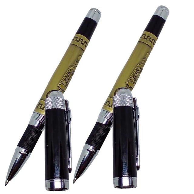 Plumas Tipo Fuente VentDepot ArrowAztecB 2pzas 0.5mm Punta Café/Negro