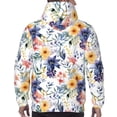 thumbnail image 7 of Lsque Lilies Flowers Pattern Casual Men's Hoodie,Hooded Sweatshirt with Kangaroo Pocket,Pullover Hoodie-3X-Large, 7 of 7