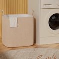 thumbnail image 5 of Cesta de lavandería de tela | Cubo de almacenamiento de algodón plegable | Organizador grande de 100L para baño, lavandería y almacenamiento de juguetes de gran tamaño - Oro rosa | 50x40x50cm |, 5 of 5