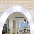 thumbnail image 4 of Girls Vanity Desk Set, Wood Makeup Dressing Table with Oval Mirror and Lights, Stool, 3 Colors Lighting Modes, Vanity Table with 5 Drawers, Makeup Vanity Set with Mirror and Stool for Girls, 4 of 6