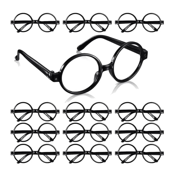 12 paquetes de anteojos de mago con marco redondo, regalo de fiesta, anteojos con marco redondo, gran accesorio para mago C