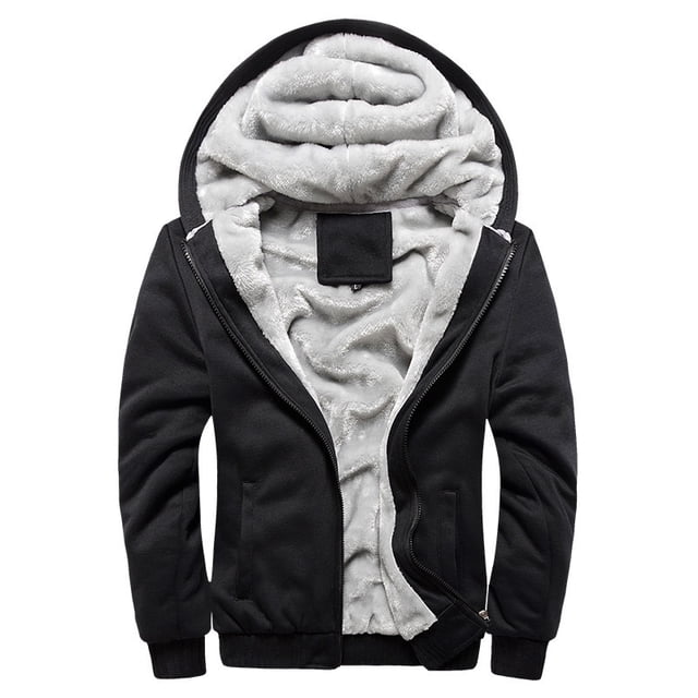 Chaqueta gruesa de forro polar con botones de cuerno y capucha para hombre y mujer, cálida para invierno