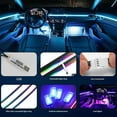 thumbnail image 5 of Car Interior LED Light,App Control Car Interior Ambient Lighting, Acrylic Car Central Control Atmosphere Light USB Powered,Colorful Modes&Water Flowing Effect, 5 of 8