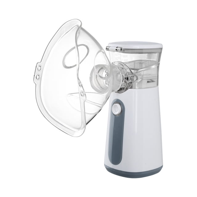 Nebulizador Portátil - Máquina nebulizadora con boquilla, mascarilla para niños y adultos de accesorios de repuesto, nebulizador de malla de mano para problemas respiratorios. Rojo Verde