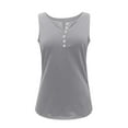 thumbnail image 2 of Vedolay Womens Tank Tops Summer Women's Summer Sleeveless Tops Casual Loose Ruffle Shirts Tank Tops,Gray L, 2 of 3