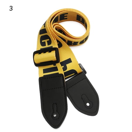 Professional Colorful Printing Adjustable PU Leather Ends Bass Belt Guitar Strap Blue Lighting Design Guitar Accessories 3