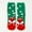 Green D, variant on Voncos Fuzzy Christmas Socks for Women - Multicolor Christmas Tree Letter Print Cozy Polyester Socks, One Size Fits Most Festive Holiday Gift Socks