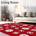 thumbnail image 2 of ODIKA 2'x3' Machine Washable Non-Slip Area Rug, Nordic Jubilee Captivating Household Enhancement High Traffic Rug with Pad, Red, 632584, 2 of 8