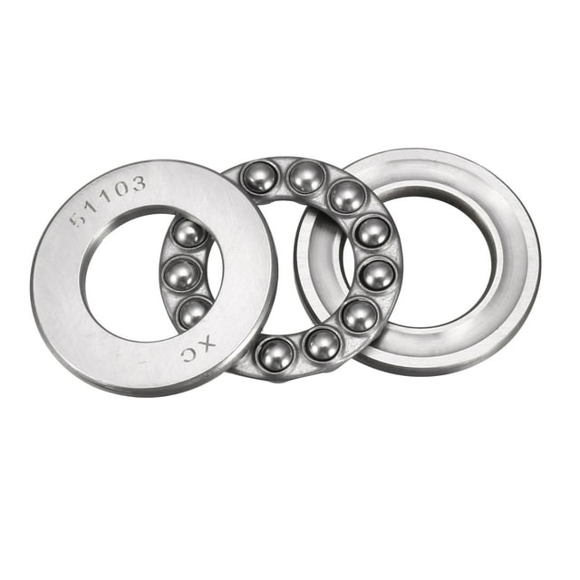 Unique Bargains 51103 Roulements à Billes Miniatures 17mm x 30mm x 9mm Acier Chromé avec Rondelle