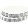 thumbnail image 2 of 12 Inch White Wave Cake Boards Round 15-Packs Circles Rounds Base Food-Grade Cardboard Wave Cake Plate（Thinner But Stronger）, 2 of 4