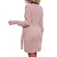 thumbnail image 4 of Vestido cárdigan Sunloudy para mujer, manga larga, cuello en V, cintura, lazo lateral, ropa informal ajustada, vestido elegante Sunloudy moda, 4 of 9
