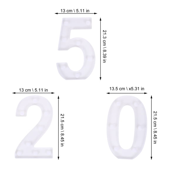 HORIALENCE Lighted Numbers for Parties Number Shape Warm White 1 Set