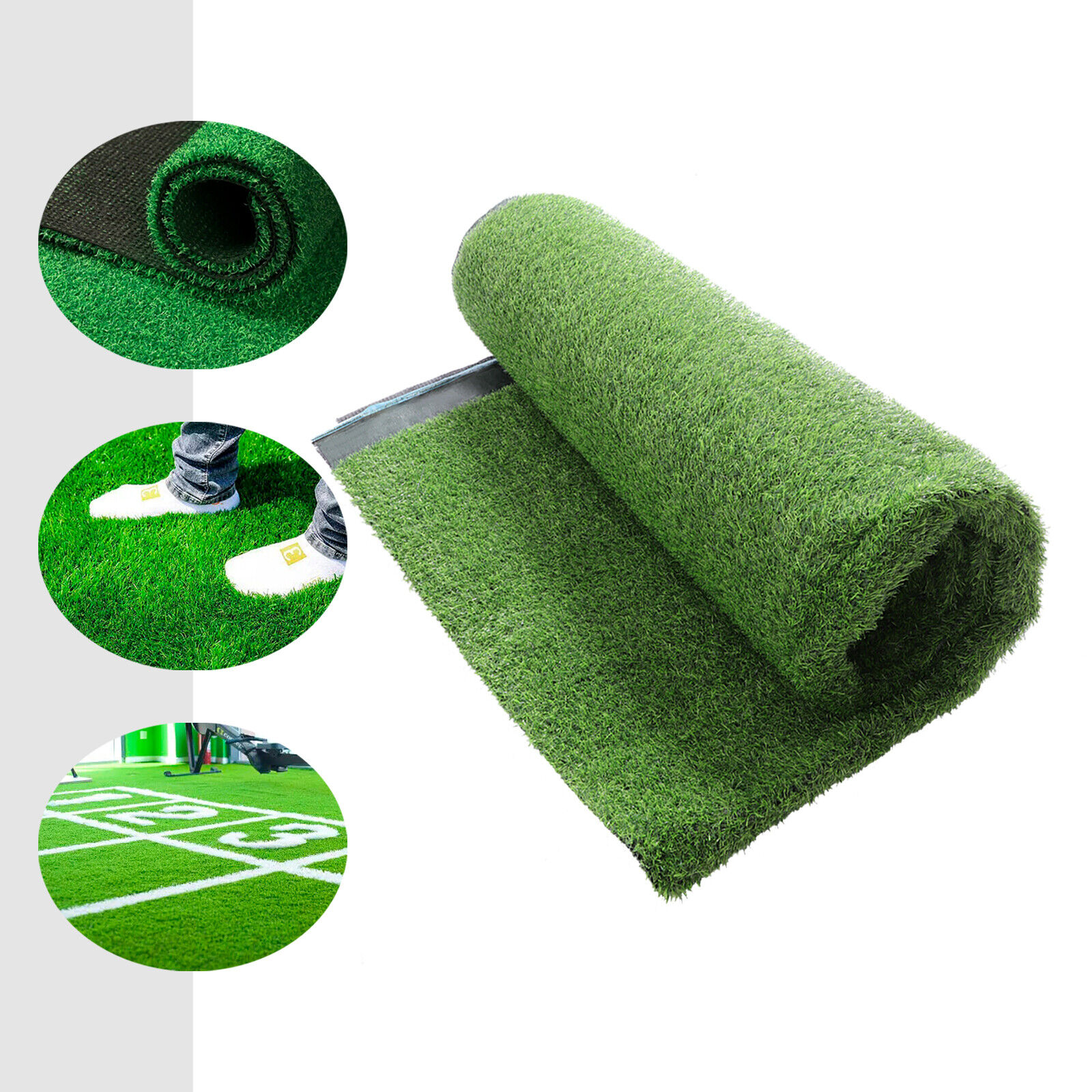 HiKaRiGuMi Green 0.78in Artificial Grass Mat Synthetic Landscape Pad