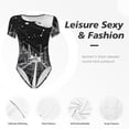 thumbnail image 5 of Picia Futuristic Moonlit Cityscape Womens One Piece Swimsuits Modest Tummy Control Bathing Suits Lace Up Slimming Swim Suit-Medium, 5 of 9