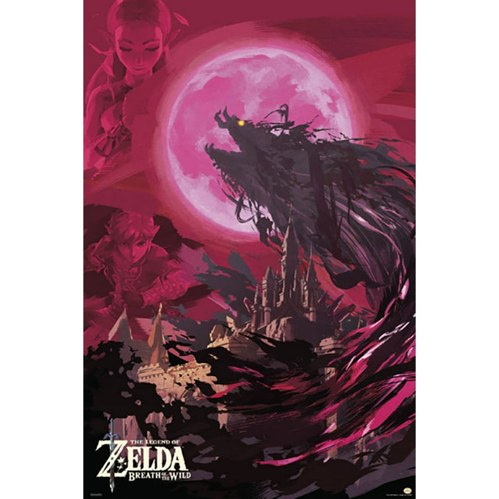 Poster Studio B Zelda BotW Blood Moon 36x24 Wall Art P1280 Walmart Walmart