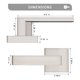 thumbnail image 4 of Probrico [Paquete de 10 manijas de puerta para armarios, puertas francesas, palanca cuadrada para puerta falsa, tirador de un solo lado, sin giro, con acabado en níquel satinado, fácil instalación, ju, 4 of 5